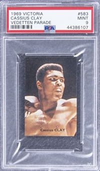 1969 Victoria "Vedetten Parade" #583 Cassius Clay (Muhammad Ali) – PSA MINT 9 "1 of 1!"